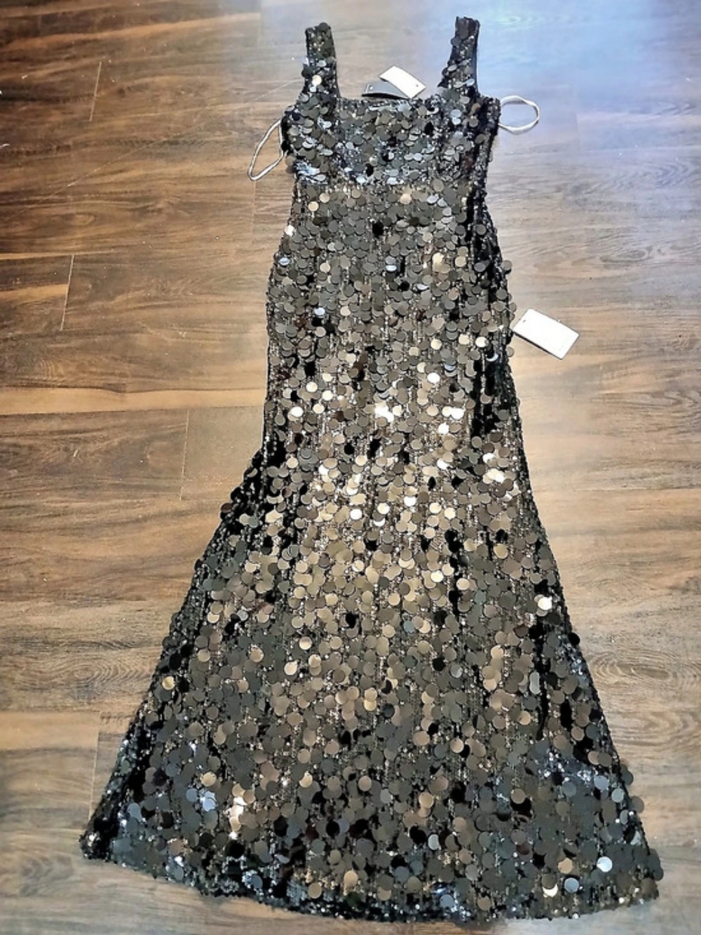 Lulus Shimmering Wonder Black Sequin Maxi Dress Medium